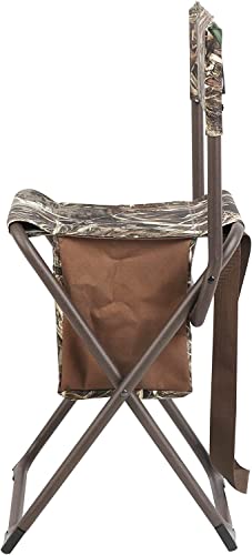 Folding Seat Lightweight Backrest Stool with Storage Pocket for Camping M7455