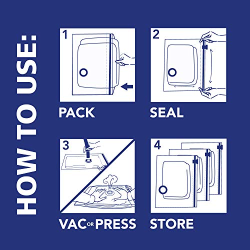 Vacuum Storage Bags for Clothing and Comforters, Under Bed Storage, 3 Large and 3 XL O608321