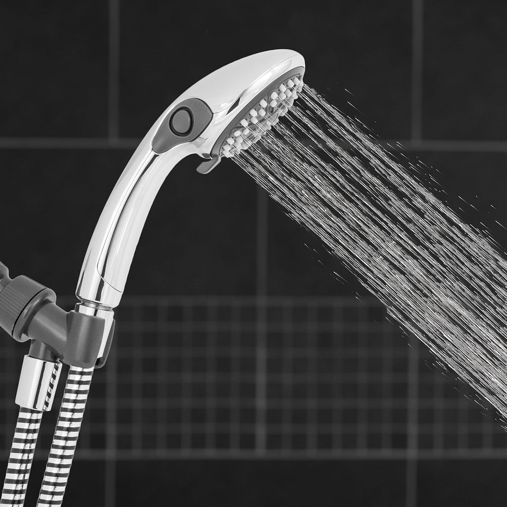 Handheld Shower Head Low Flow Water Saving 1.6 GPM, 4 Spray Modes, Chrome Finish C3700