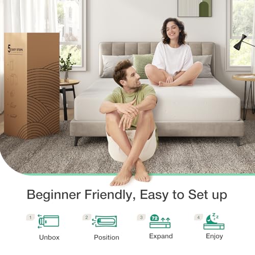 Twin Mattress, 12 Inch Gel Memory Foam, Medium Firm Feel K502
