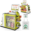 Cash Register Playset for Kids - 48PCS Pretend Play Money, Calculator, Scanner, Credit Card and Play Food S776931