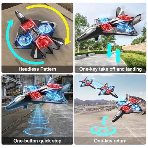 RC Plane with Camera, Foam Remote Control Drone for Kids and Adults V58020