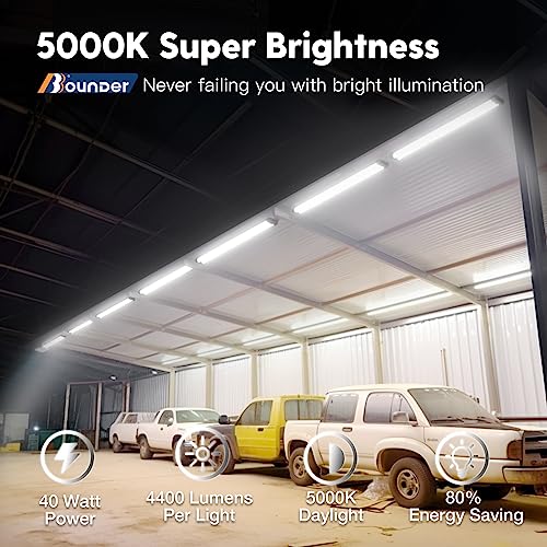 12 Pack Linkable LED Shop Light with Reflector, 5000K Daylight, 4 FT, Surface & Suspension Mount S45203