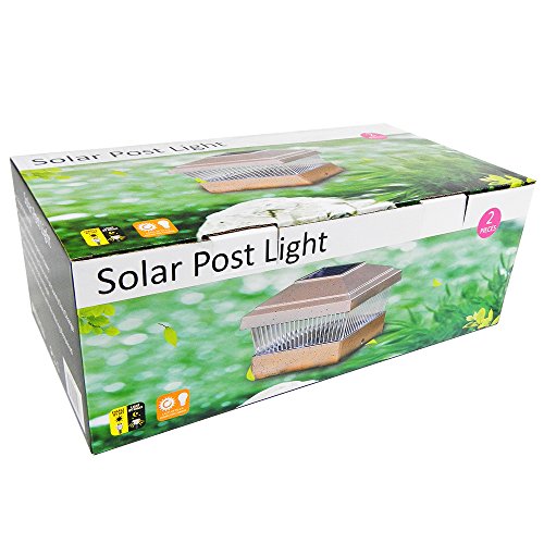 Copper Solar LED Post Cap Light for Outdoor Garden Fence Deck G5951
