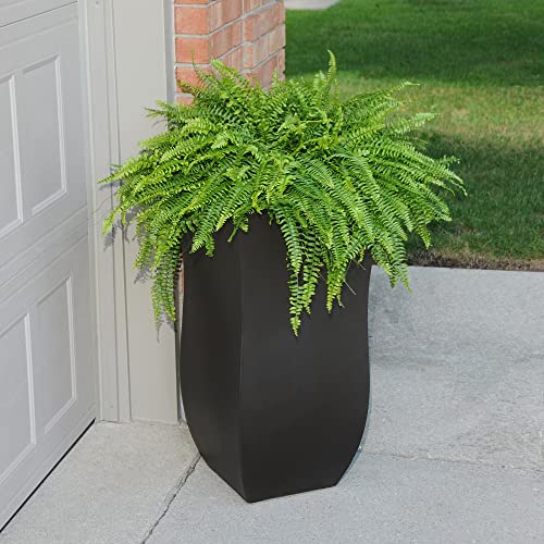 Valencia 30in Tall Planter - Black - with Removable Plug D258248