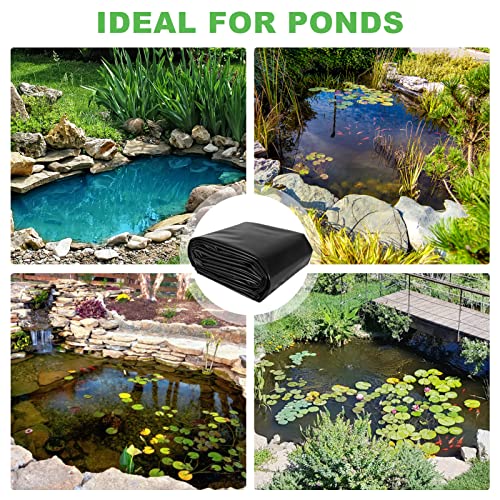Pond Liner 13 x 20 Feet Heavy Duty HDPE for Fish Ponds H342094