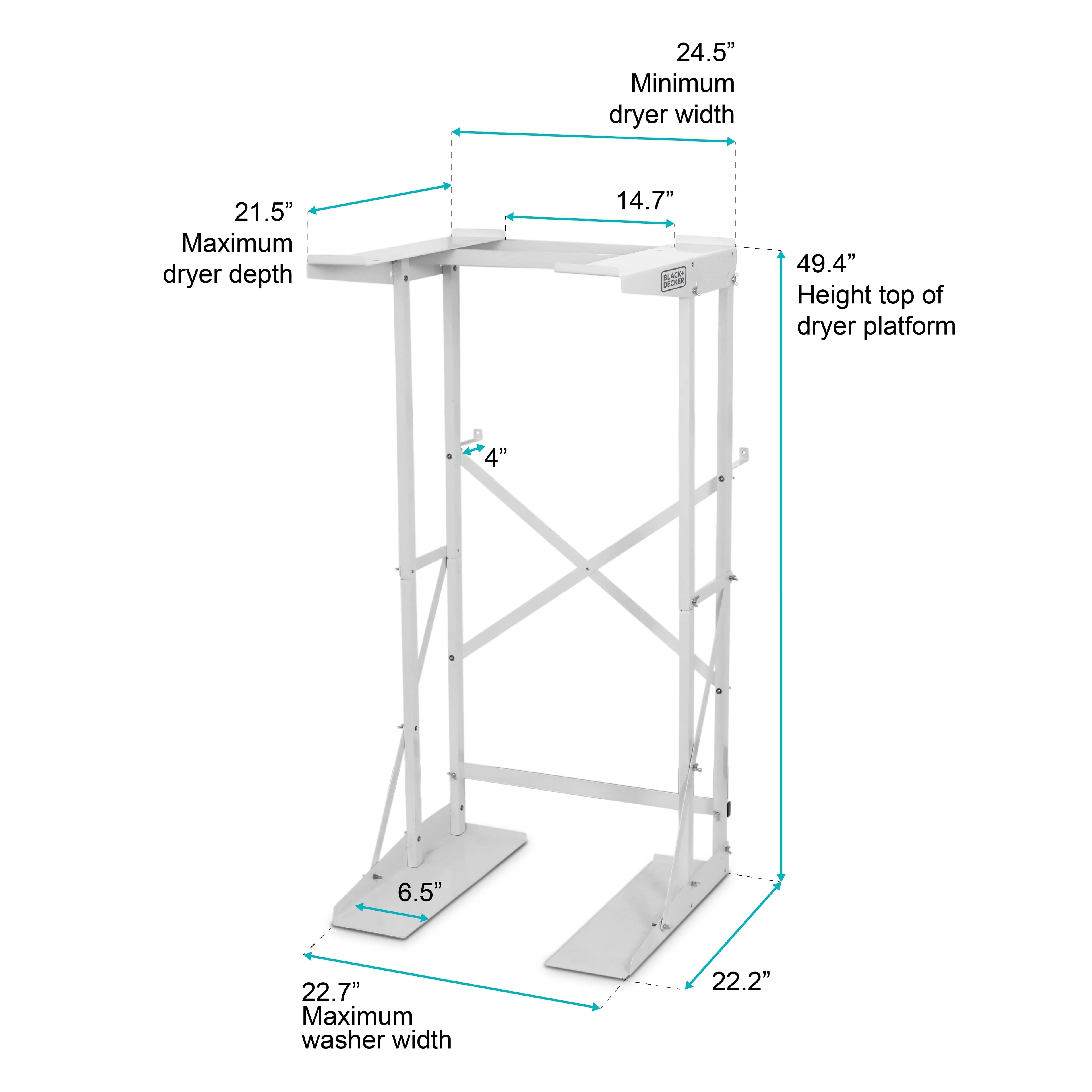 Washer Dryer Stacking Rack Stand, White R2631