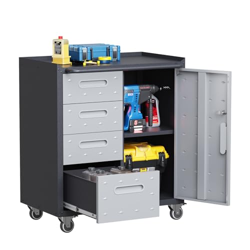 Wall Cabinet with 2 Doors, Lockable, Adjustable Shelves, Heavy Duty Steel J4545