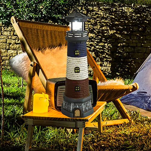 Solar Rotating Lighthouse Outdoor Garden Decor Lantern R852
