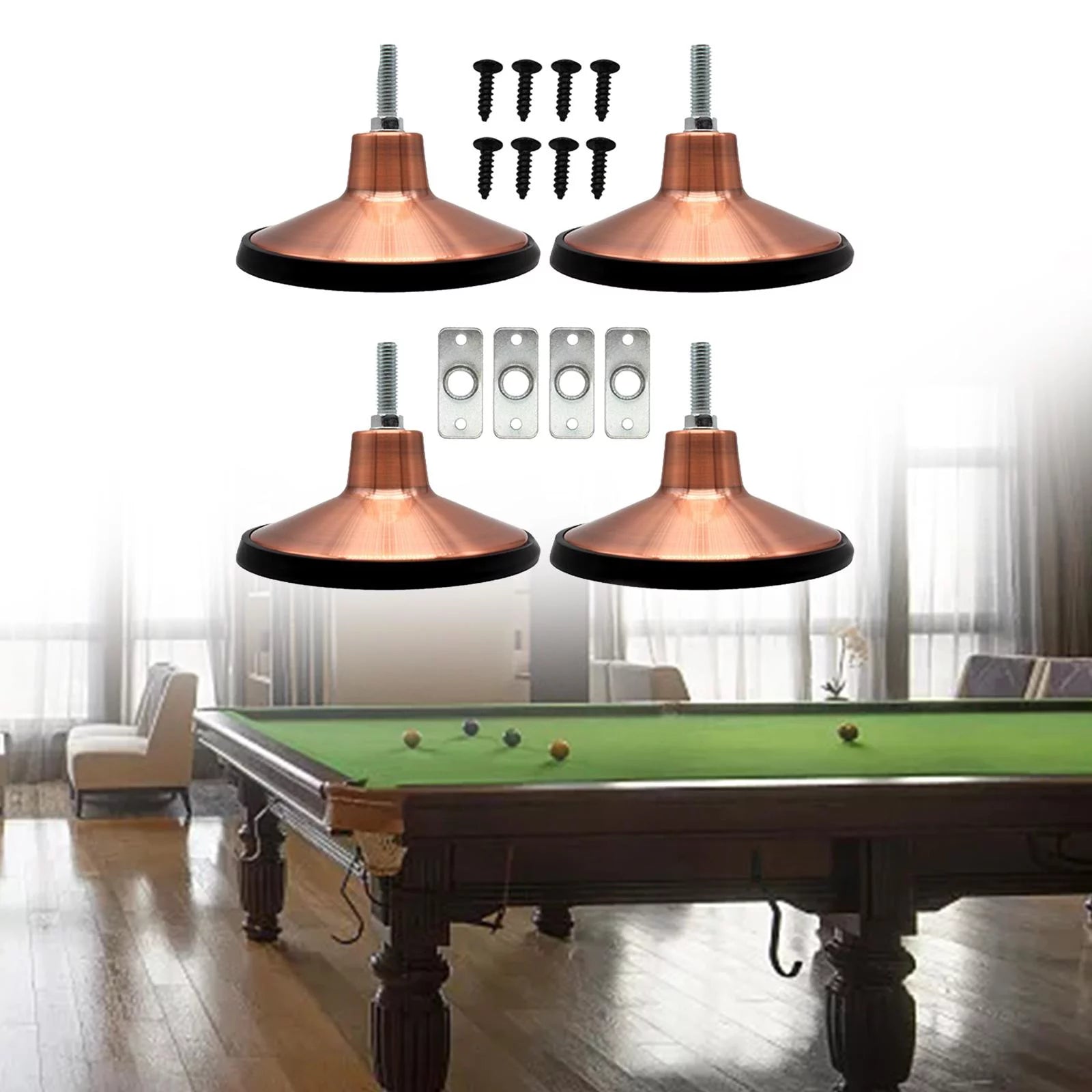 Pool Table Leg Levelers 6 inch Adjustable Heavy Duty Metal I637605