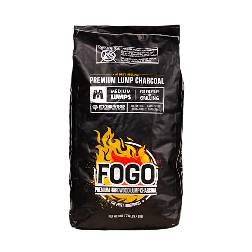 Oak Lump Charcoal for Grilling and Smoking, 17.6 lb Bag V54657