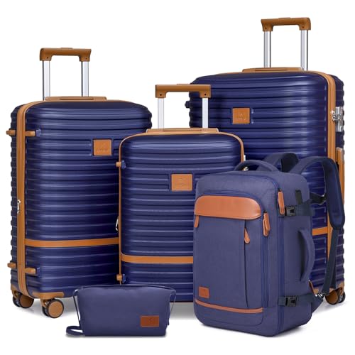 Expandable Carry-On Luggage Set, Lightweight Hard Shell 20 Inch with Spinner Wheels M12570