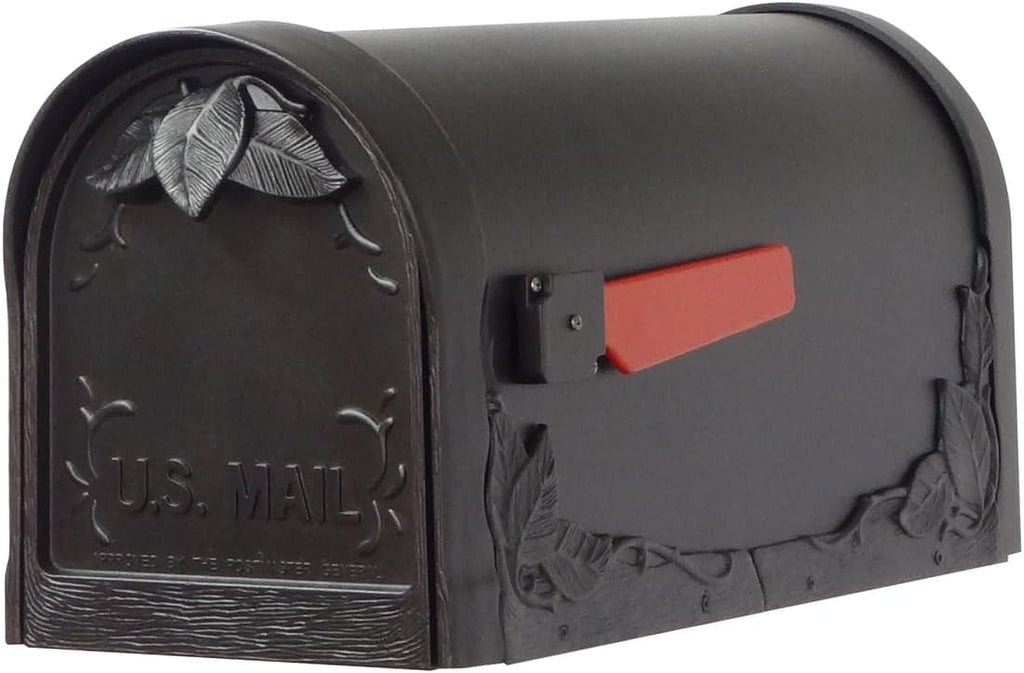 Floral Curbside Mailbox with Locking Insert and Post F54305