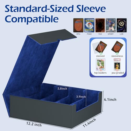 Trading Card Storage Box with 50 Sleeves and 24 Dividers G3044