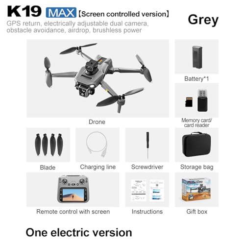 GPS Drone with Camera, 4.5 Inch Screen Remote Controller, Brushless Motor, 5G Wi-Fi Transmission Z704