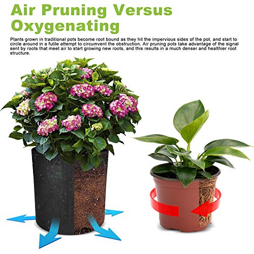 8 Pack Tall Grow Bags for Vegetables, Heavy Duty Nonwoven Fabric Pots with Handles R212323