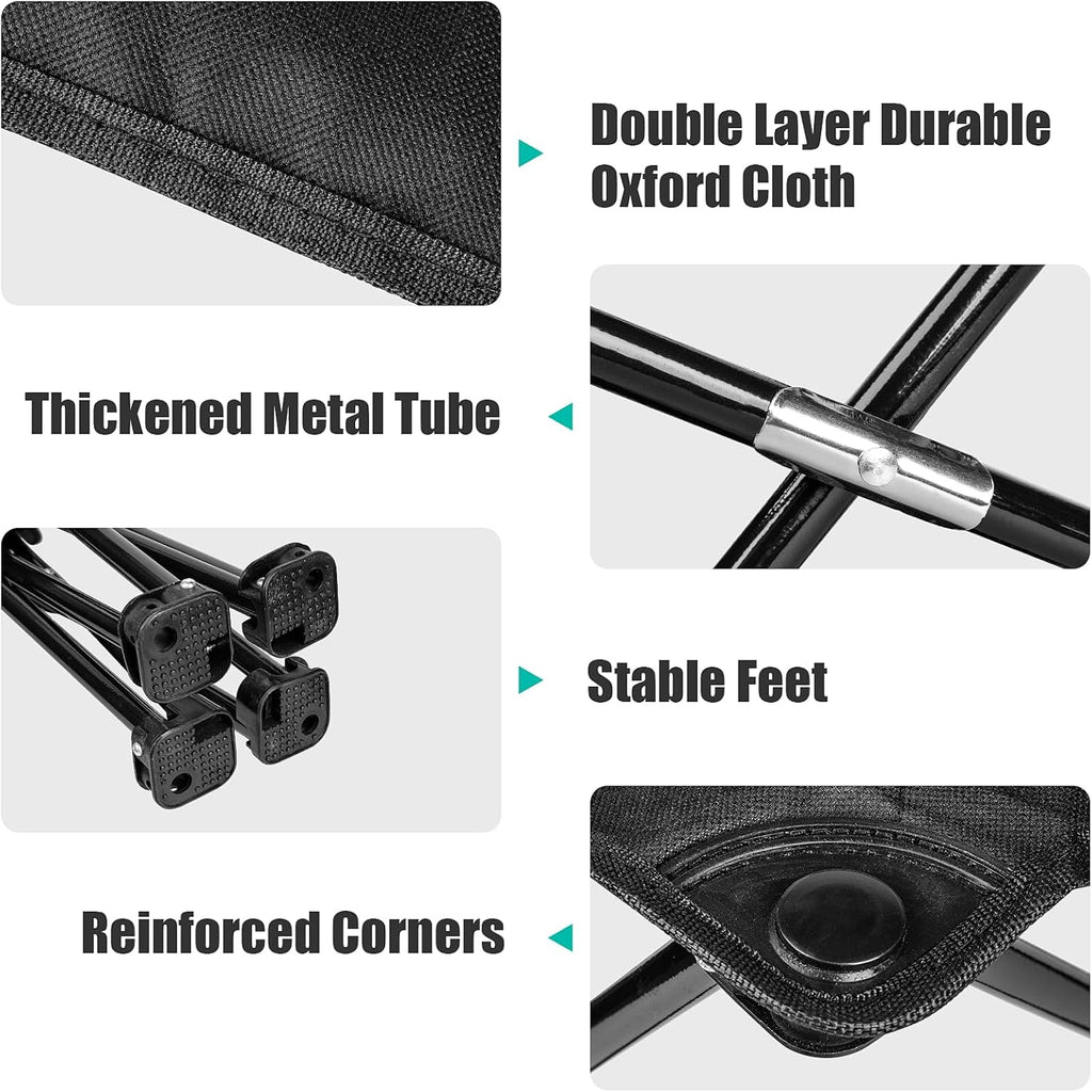 Folding Camping Stool with Side Pocket and Storage Bag O8081