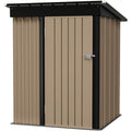 Flamaker Storage Shed Waterproof Metal Garden Shed with Lockable Door Utility Tool Shed Outdoor Storage for Backyard, Patio and Lawn (5 x 3 FT)