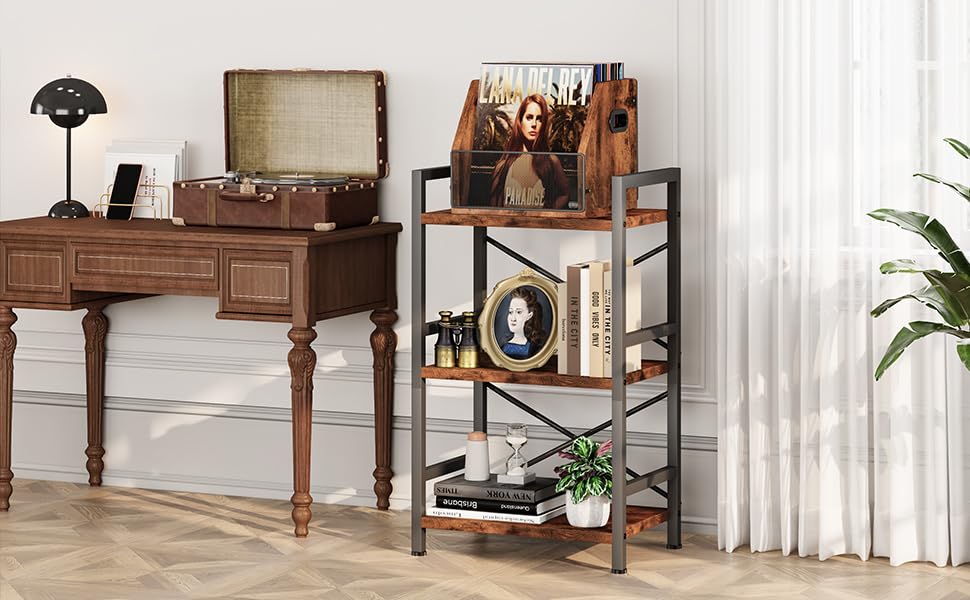Vinyl Record Storage Box, Holds up to 60 Records V34365