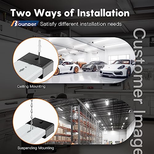 12 Pack Linkable LED Shop Light with Reflector, 5000K Daylight, 4 FT, Surface & Suspension Mount S45203
