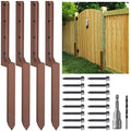 2.8 FT Fence Post Repair Kit, for Repairing Broken Wooden Fence Post Repair Stakes (1pack-Brown)