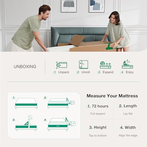 Twin Mattress, 12 Inch Gel Memory Foam, Medium Firm Feel K502