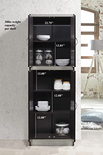 4 Door Kitchen Pantry with Four Shelves E56107