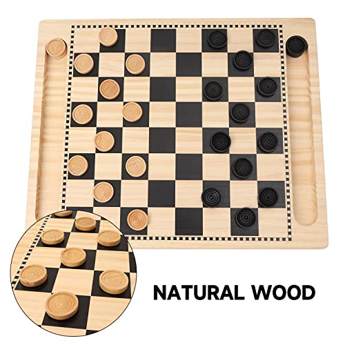 16" 3-in-1 Wooden Folding Chess, Checker & Backgammon Board Game Set L259