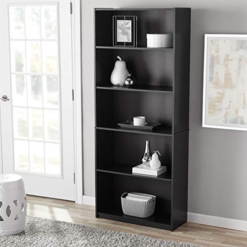 71" 5-Shelf Standard Bookcase Black C643763