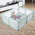Baby Playpen, Playpen for Babies, Extra Large Play Yard for Infants Toddlers, Indoor Safety Kids Activity Center, Anti Fall Baby Fence with Window Gates(79x59x27 Inches, Grey)