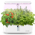 Hydroponics Growing System Indoor Garden: URUQ 12 Pods Indoor Gardening System with LED Grow Light Height Adjustable Plants Germination Kit Quiet Smart Pump - Hydroponic Planter Fresh Harvest White