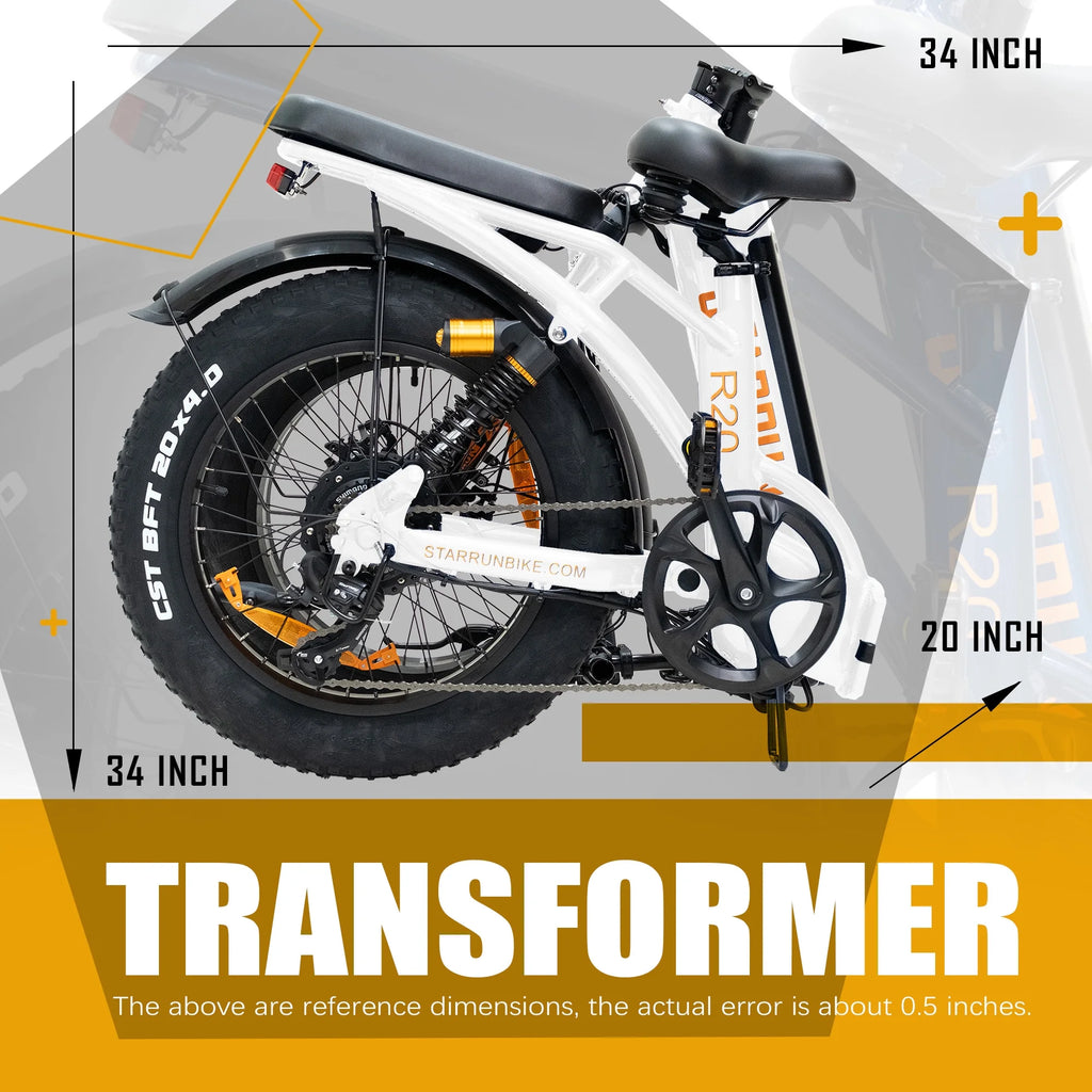 Foldable Electric Bike for Adults, 20 mph, Removable Battery D71543