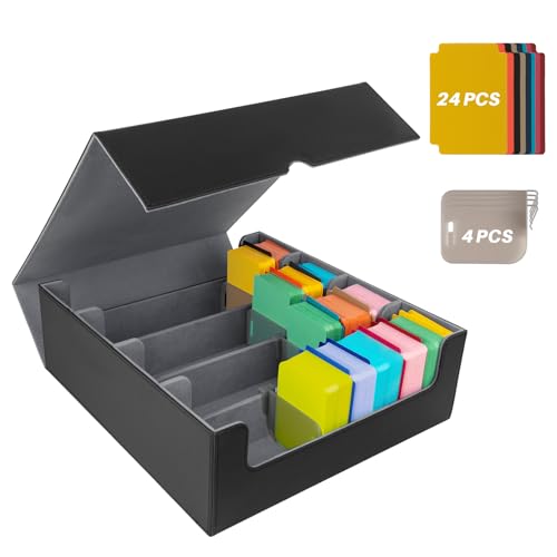Trading Card Case with Dividers and Supporters, Fits Game and Sport Cards R642