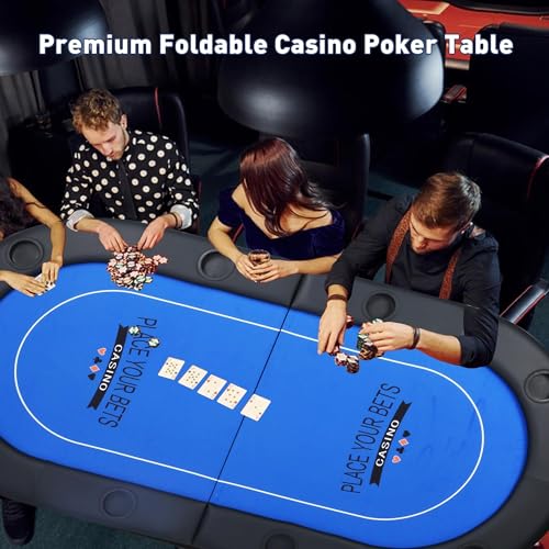Foldable Blackjack Poker Table with Cup Holders G3690