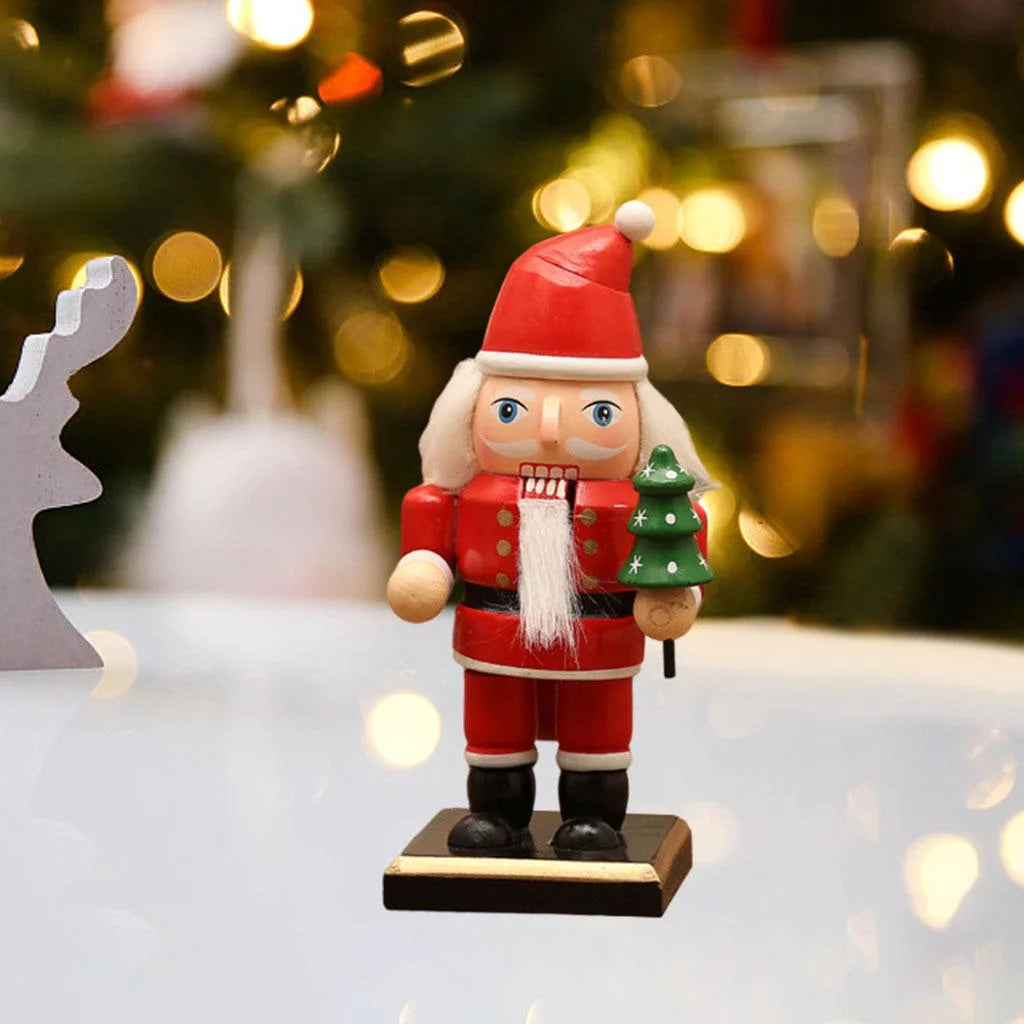 2-pack 16cm Wooden Nutcracker Christmas Décor G303