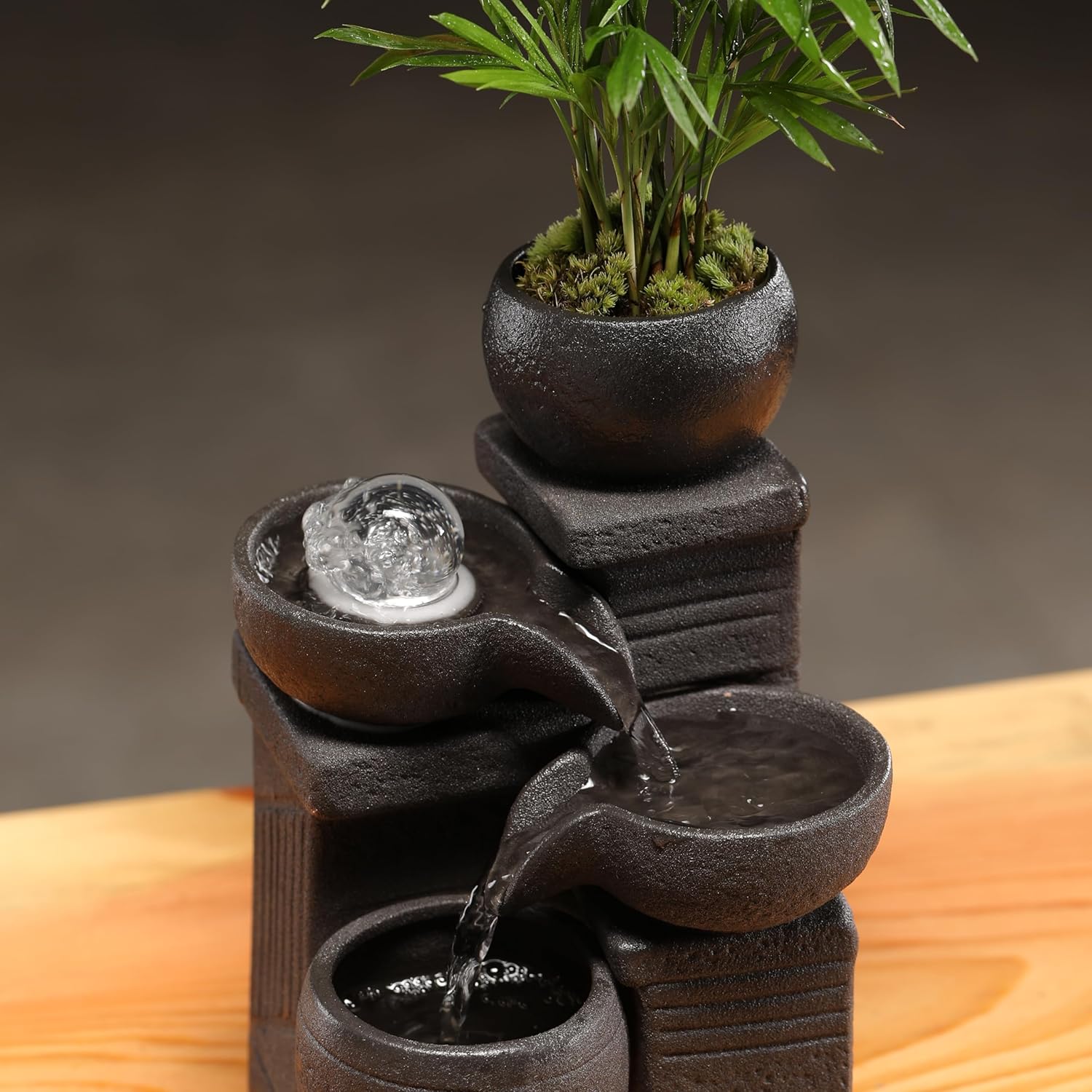 Indoor Tabletop Fountain Water Feature for Home Office Decor M447