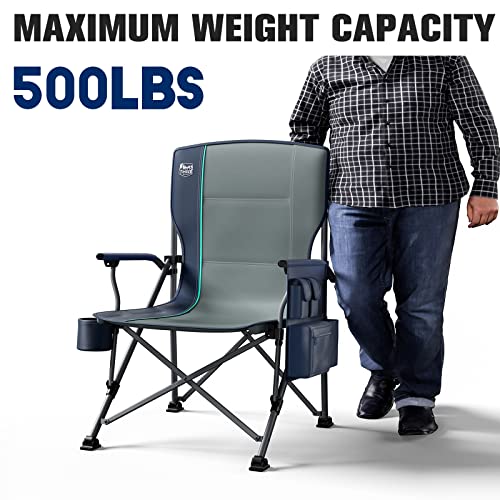 Oversized Folding Camping Chair High Back Heavy Duty for Adults with Cup Holder K6105