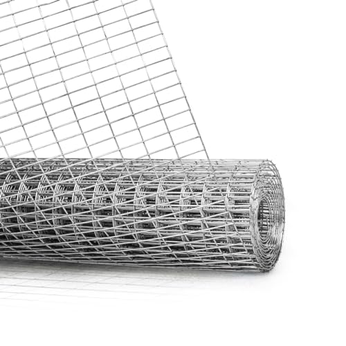 Fencer Wire Galvanized Welded Fence Wire 16 Gauge Mesh Size 1" x 1/2" (24-Inch x 50 ft.)