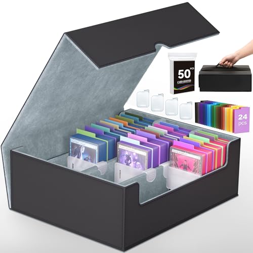 Trading Card Storage Box with 50 Sleeves and 24 Dividers G3044