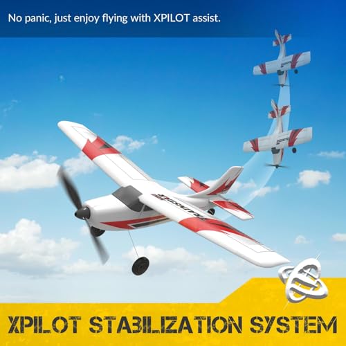 RC Plane Trainer 3CH Remote Control Airplane with 6-Axis Gyro Stabilizer C39075