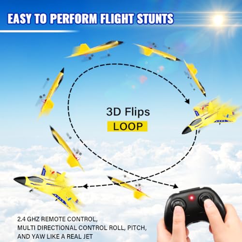 F22 RC Airplane Fighter, 2.4Ghz 2 Channel Remote Control Plane for Kids Beginners Y282