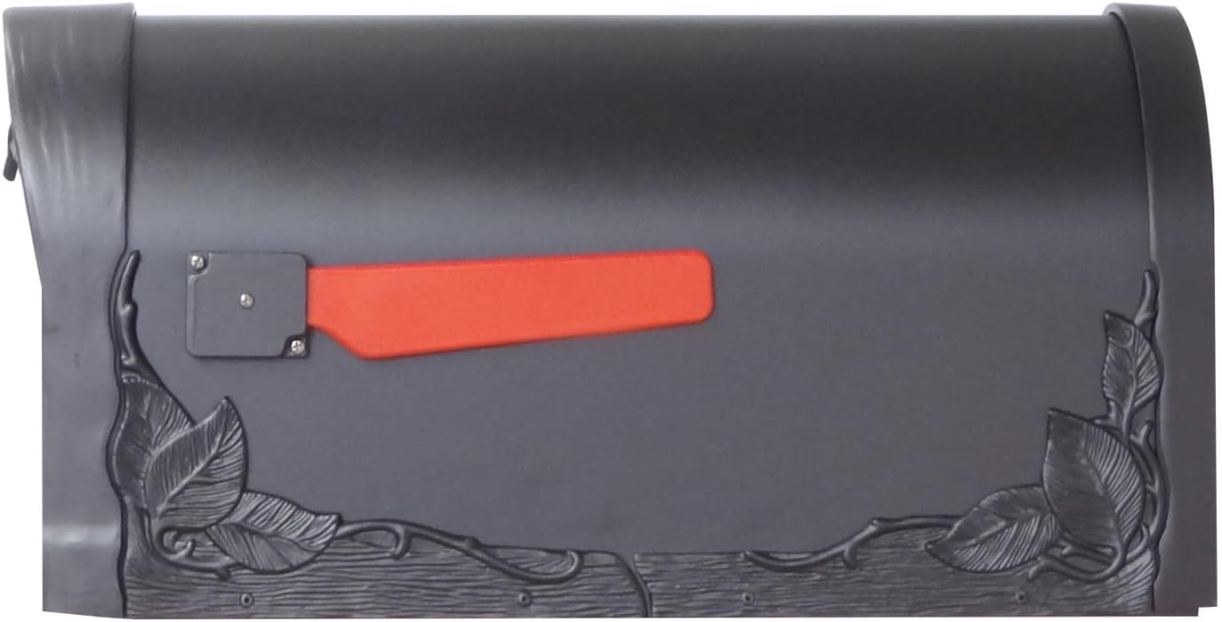 Floral Curbside Mailbox with Locking Insert and Post F54305