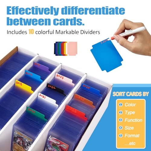 Cardboard Card Storage Boxes 3120 Count with Dividers R34233