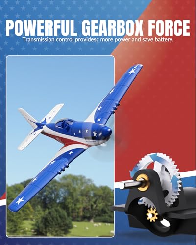 RC Plane 4 Channel Remote Control Fighter Airplane with 6-Axis Gyro, Easy to Fly for Beginners L2816