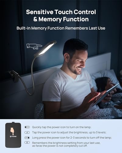 LED Desk Lamp with Clamp, Dimmable, Flexible Gooseneck V37343
