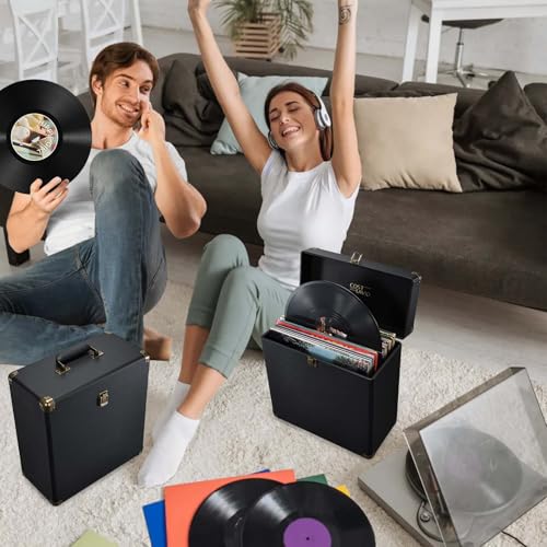 Vinyl Record Storage Box Holds 30 Albums T146