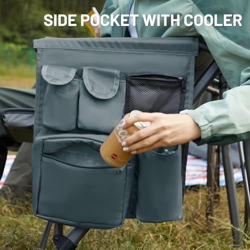 Oversized Folding Camping Chair High Back Heavy Duty for Adults with Cup Holder K6105