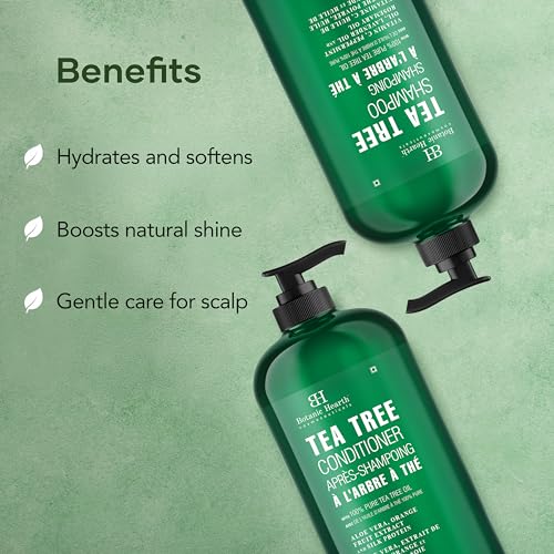 Tea Tree Shampoo and Conditioner Set for Itchy Dry Scalp, Sulfate Free W1398