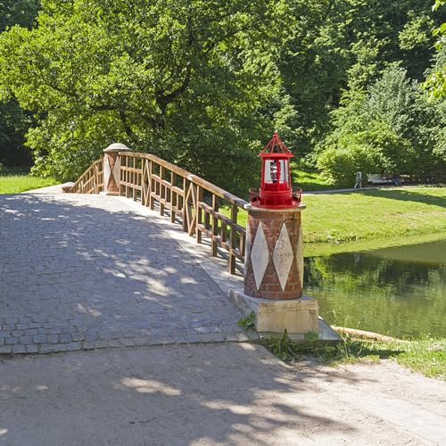 Solar Powered Rotating Lighthouse Lamp for Outdoor Garden Decor X9019