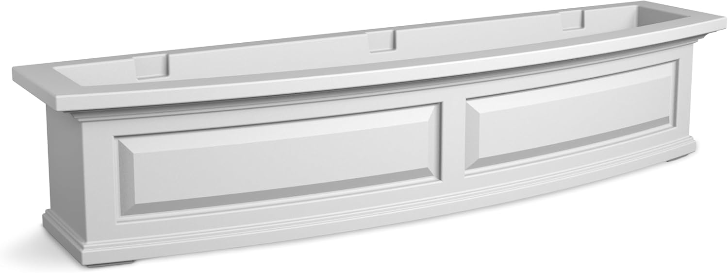 Window Box 4ft White Polyethylene with Water Reservoir T2499